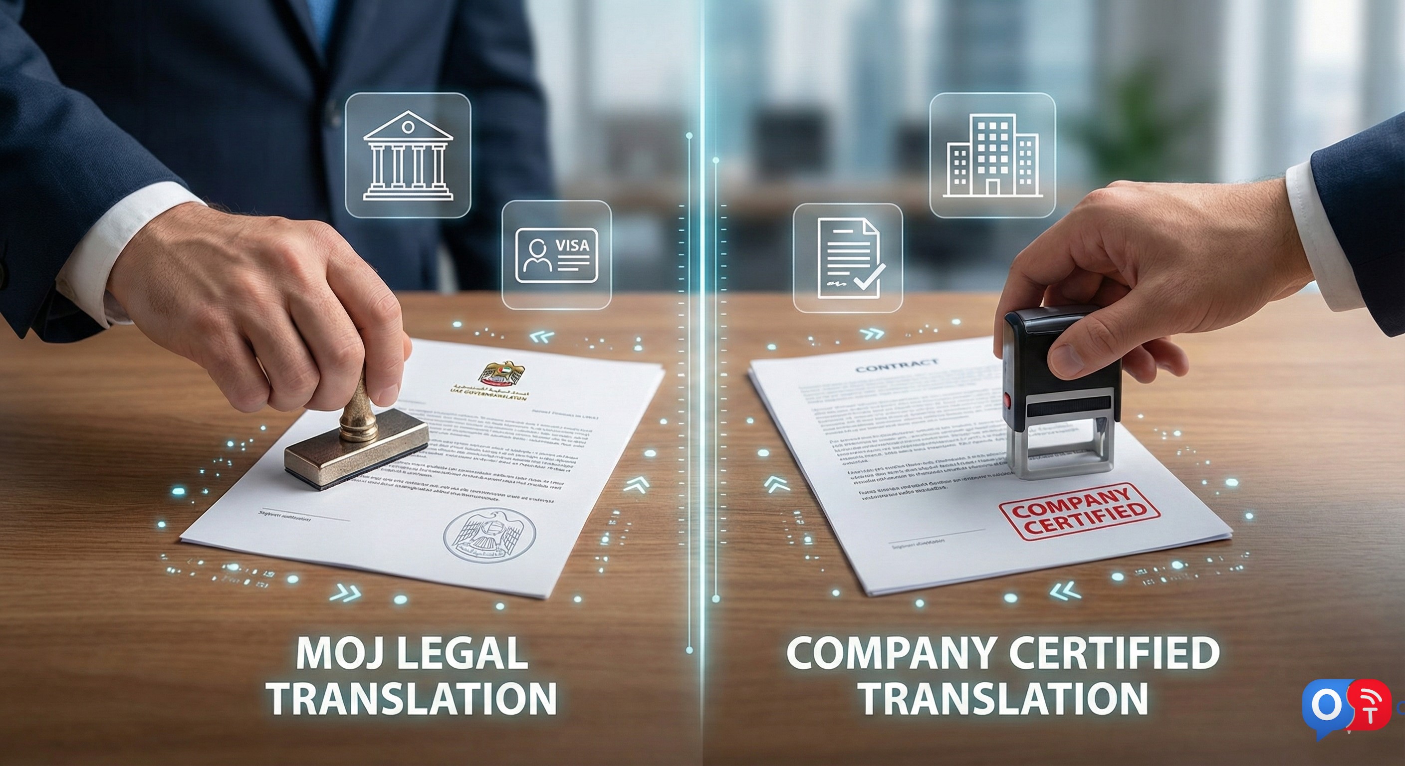 Authenticated translation services in Dubai - MOJ vs Certified comparison